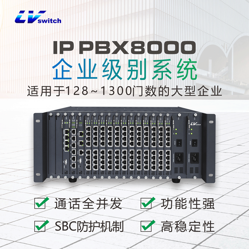 商路IP PBX8000数字程控交换机 LvSwitch
